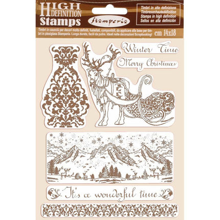 Tampon en caoutchouc naturel HD cm.14x18 L’hiver