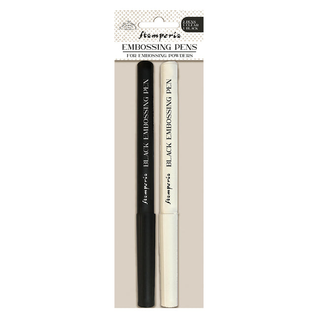 Create Happiness Set 2 stylos à embosser : transparent - noir